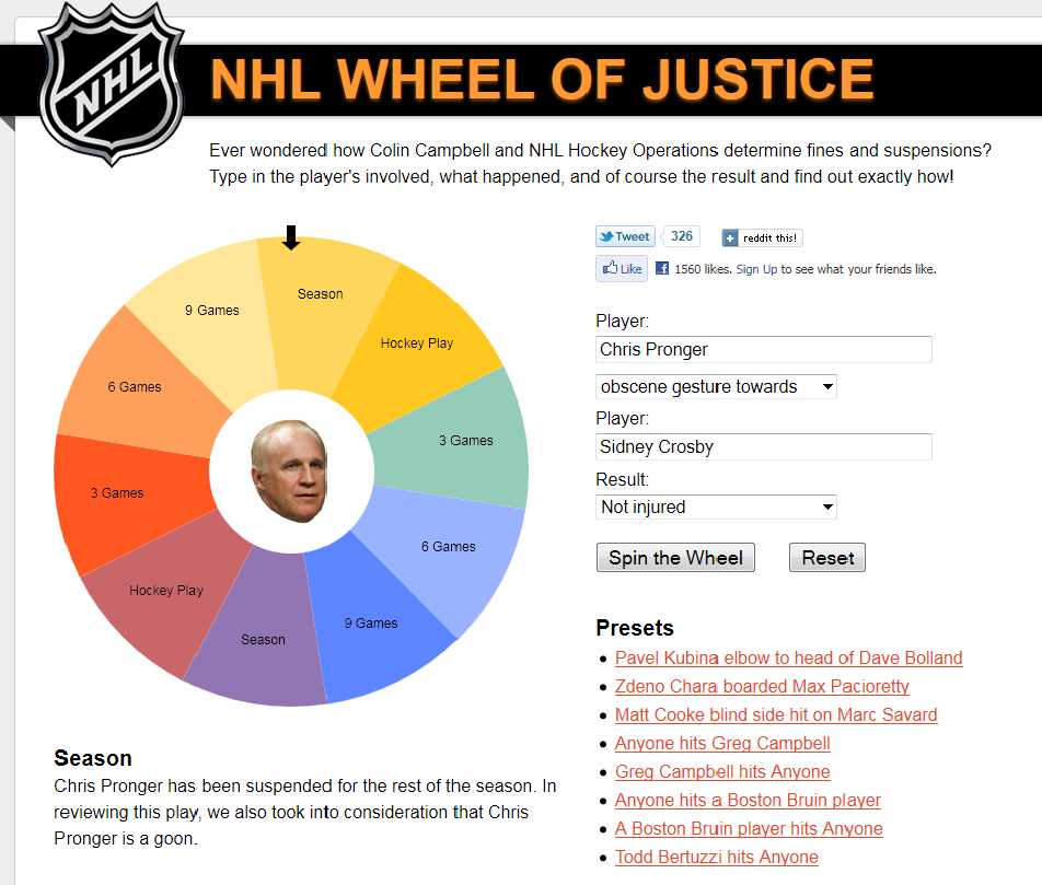nhl wheel of justice